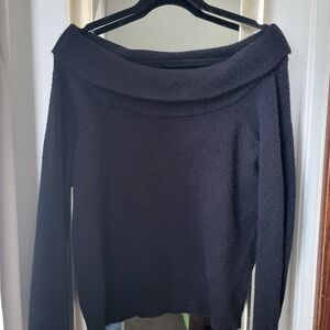 Chic Off-Shoulder Black Sweater